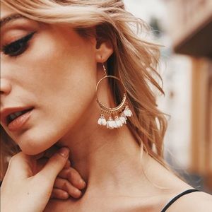 3/$30 Flower Hoop Drop Earrings
